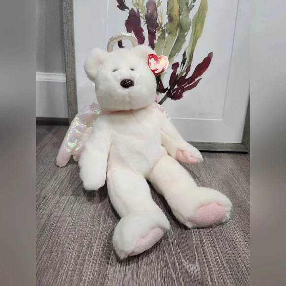 Ty 1999 Beanie Buddies Halo the Teddy Bear Stuffed Animal Plush Toy 14" - Picture 1 of 4